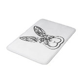 Zwart-witkonijn Badmat (Gekanteld)