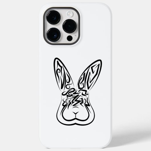 Zwart-witkonijn Case-Mate iPhone Case (Achterkant)