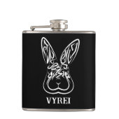 Zwart-witkonijn Heupfles (Voorkant)