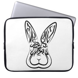 Zwart-witkonijn Laptop Sleeve