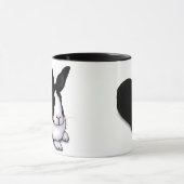 Zwart-witkonijn Mok (Midden)