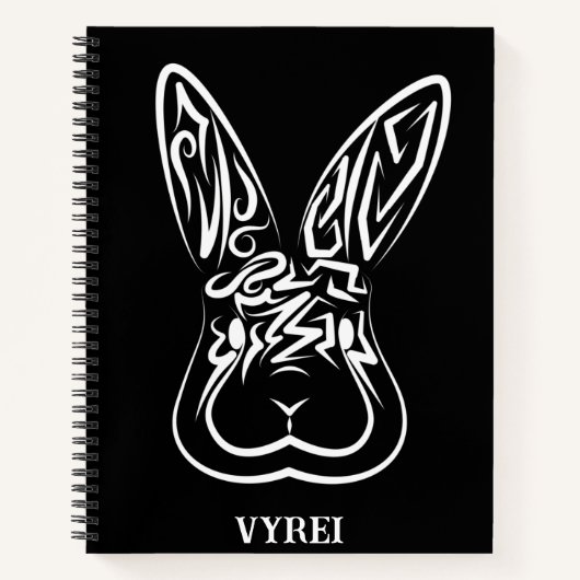 Zwart-witkonijn Notitieboek (Voorkant)