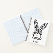 Zwart-witkonijn Notitieboek (Binnen)