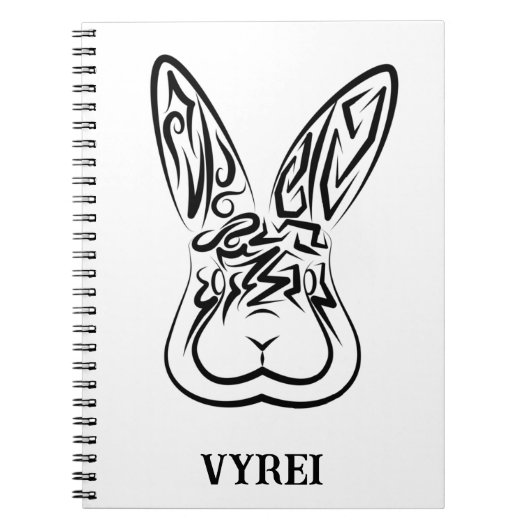 Zwart-witkonijn Notitieboek (Voorkant)