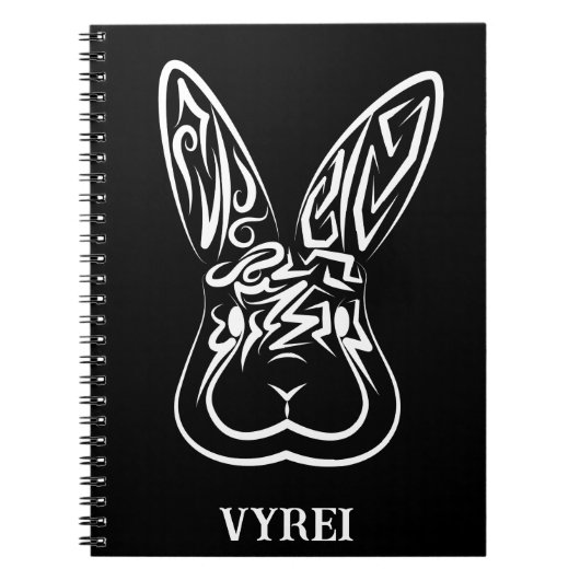 Zwart-witkonijn Notitieboek (Voorkant)