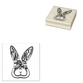 Zwart-witkonijn Rubberstempel (Gestempeld)