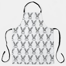 Zwart-witkonijn Schort