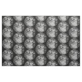 Zwart-witkonijn Stof Grijze Medallion (Fat Quarter)
