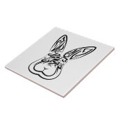 Zwart-witkonijn Tegeltje (Zijkant)