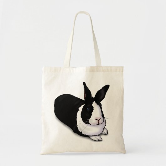 Zwart-witkonijn Tote Bag (Voorkant)