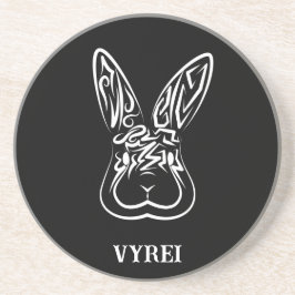 Zwart-witkonijn Zandsteen Onderzetter