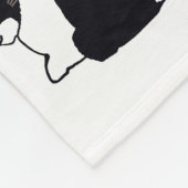 Zwart-witkonijnen en witkonijnen fleece deken (Hoek)