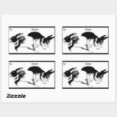 Zwart-witkonijnen spelen, Gift Label Sticker (Vel)