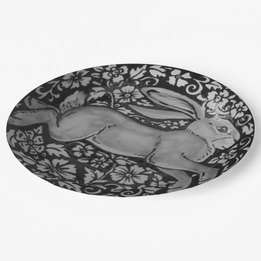 Zwart-witkonijnenontwerper Bord papier (Gekanteld)