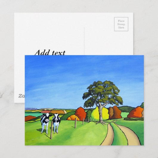 Zwart-witkool Briefkaart (Voorkant / Achterkant)