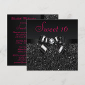 Zwart-witkorrels, Bak & Diamond roze zoete 16 Kaart (Voorkant / Achterkant)