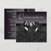 Zwart-witkorrels, Boow & Diamond Quinceanera, bedr Kaart (Voorkant / Achterkant)