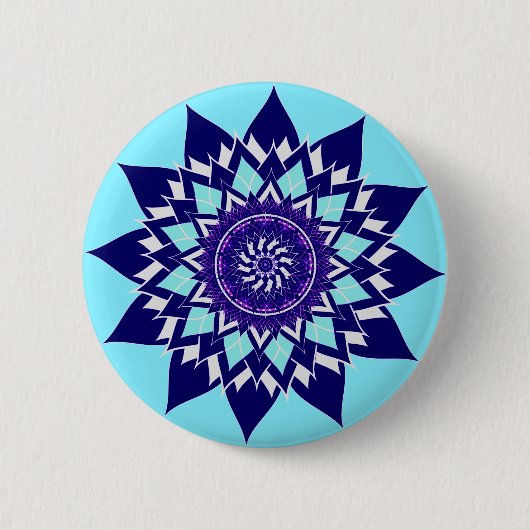 zwart-witkosmos ronde button 5,7 cm (Voorkant)