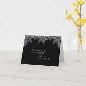 Zwart-witkristal Snowflake in gebeden Kaart (Gele Bloem)