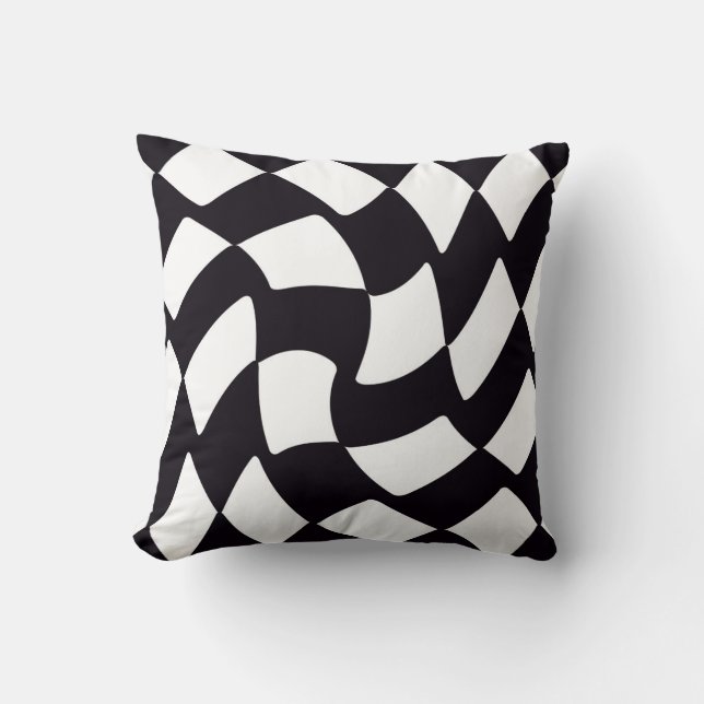 Zwart-witkwitbord Kussen (Voorkant)