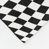 Zwart-witkwitcheques Fleece Deken (Hoek)