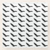 Zwart-witlandingadelaar Glazen Onderzetter (Voorkant)