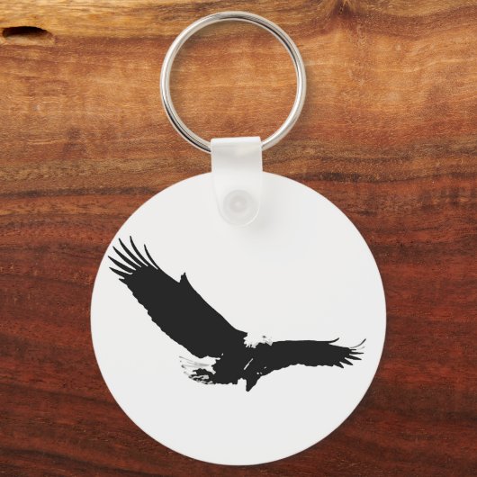 Zwart-witlandingadelaar Sleutelhanger (Voorkant)