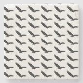 Zwart-witlandingadelaar Stenen Onderzetter (Voorkant)