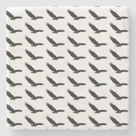 Zwart-witlandingadelaar Stenen Onderzetter (Voorkant)