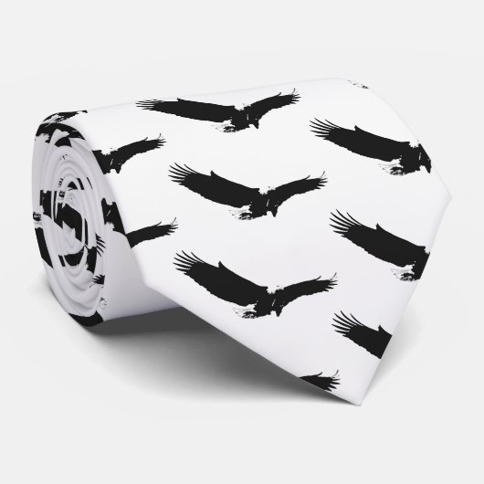 Zwart-witlandingadelaar Stropdas (Opgerold)