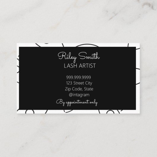 Zwart-witlaskunstenaar Visitekaartje (Achterkant)