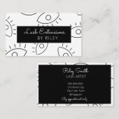 Zwart-witlaskunstenaar Visitekaartje (Voorkant / Achterkant)