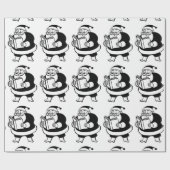  zwart-witleeskerstcadeautje (lge) cadeaupapier (Vlak)