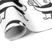  zwart-witleeskerstcadeautje (lge) cadeaupapier (Rol Hoek)