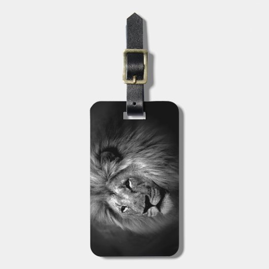 Zwart-witleeuw Bagagelabel (Voorkant verticaal)