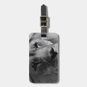 Zwart-witleeuw Bagagelabel (Voorkant verticaal)
