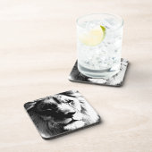 Zwart-witleeuw Bier Onderzetter (Rechterzijde)