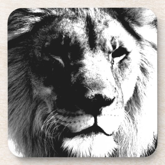 Zwart-witleeuw Bier Onderzetter (Voorkant)