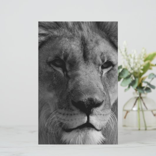 Zwart-witleeuw Briefpapier (Staand voorkant)