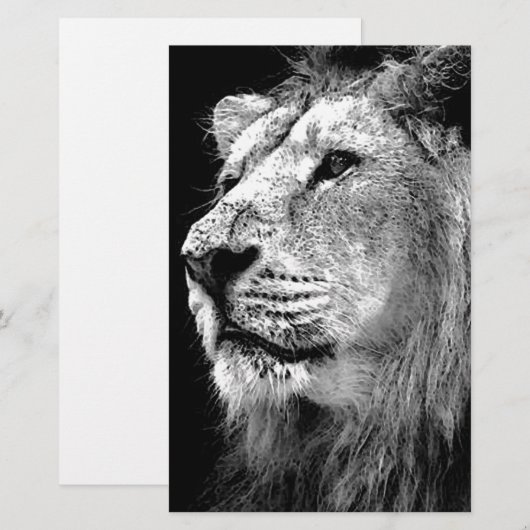 Zwart-witleeuw Briefpapier (Voorkant / Achterkant)