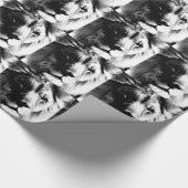 Zwart-witleeuw Cadeaupapier (Hoek)