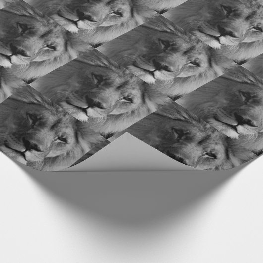 Zwart-witleeuw Cadeaupapier (Hoek)