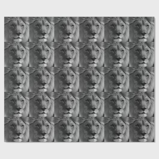 Zwart-witleeuw Cadeaupapier (Vlak)