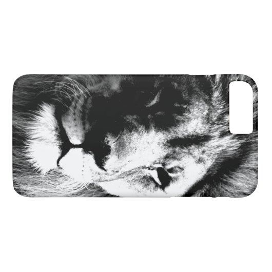 Zwart-witleeuw Case-Mate iPhone Case (Achterkant (Horizontaal))