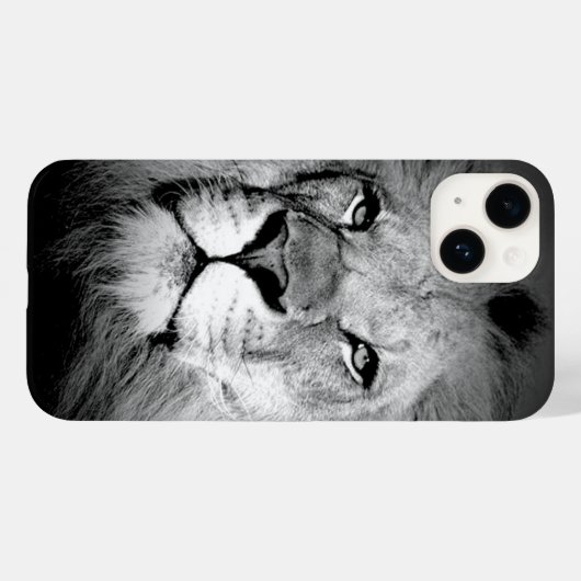 Zwart-witleeuw Case-Mate iPhone Case (Achterkant (horizontaal))