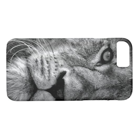 Zwart-witleeuw Case-Mate iPhone Case (Achterkant (Horizontaal))
