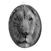 Zwart-witleeuw Dartbord (Voorkant Rechts)
