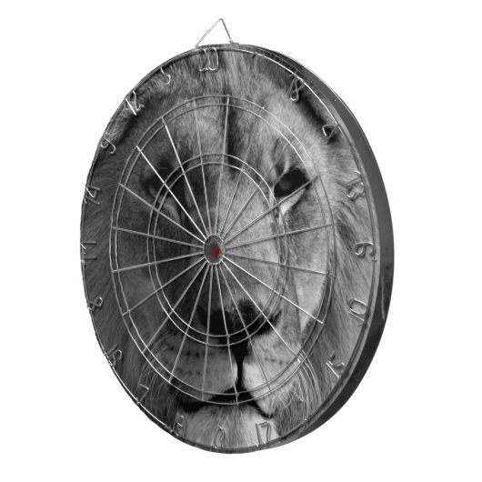 Zwart-witleeuw Dartbord (Voorkant Rechts)