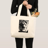 Zwart-witleeuw Grote Tote Bag (Voorkant (product))