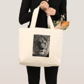 Zwart-witleeuw Grote Tote Bag (Voorkant (product))